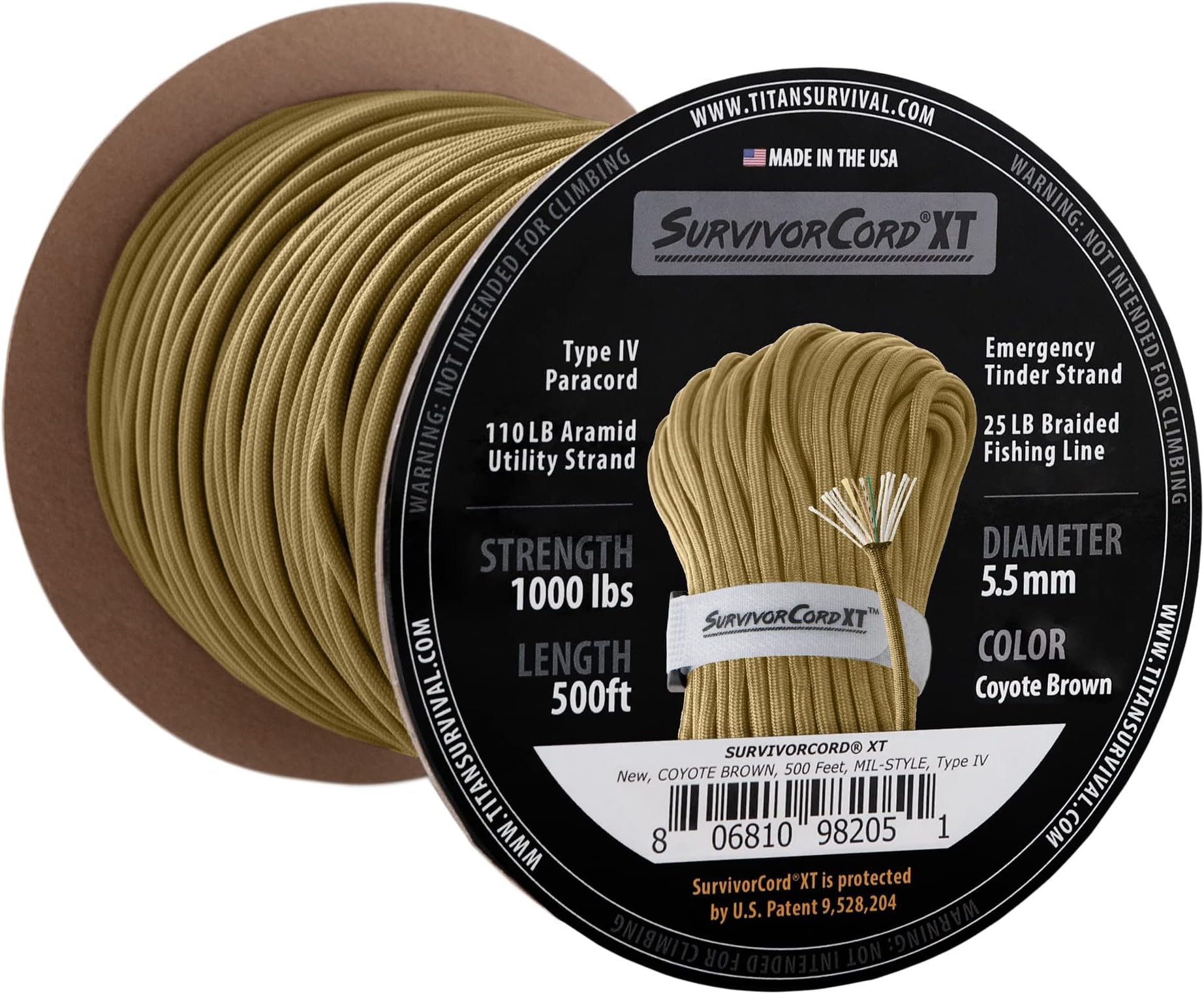 Cavo Micro Cord 1.18mm Corda Paracord Micro Atwood 1,18 Mm (3/64") - Bobina Da 125 Piedi (38 M), Leggera E Resistente, Made In USA Corda Anticaduta - Foto 3