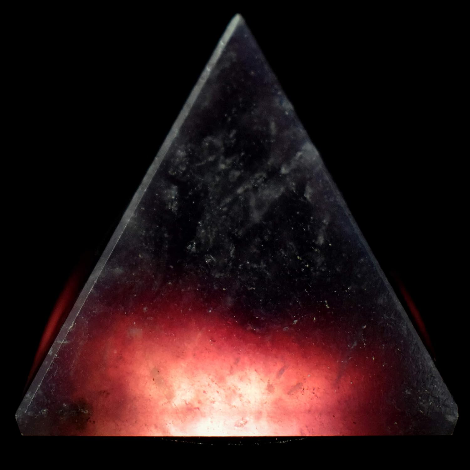 HC Set: 54mm Rich Purple Lepidolite Pyramid Natural Sparkling Litha Mica Crystal Polished Flower Sugilite Mineral Stone - Brazil + One Polished Clear Quartz Cabochon