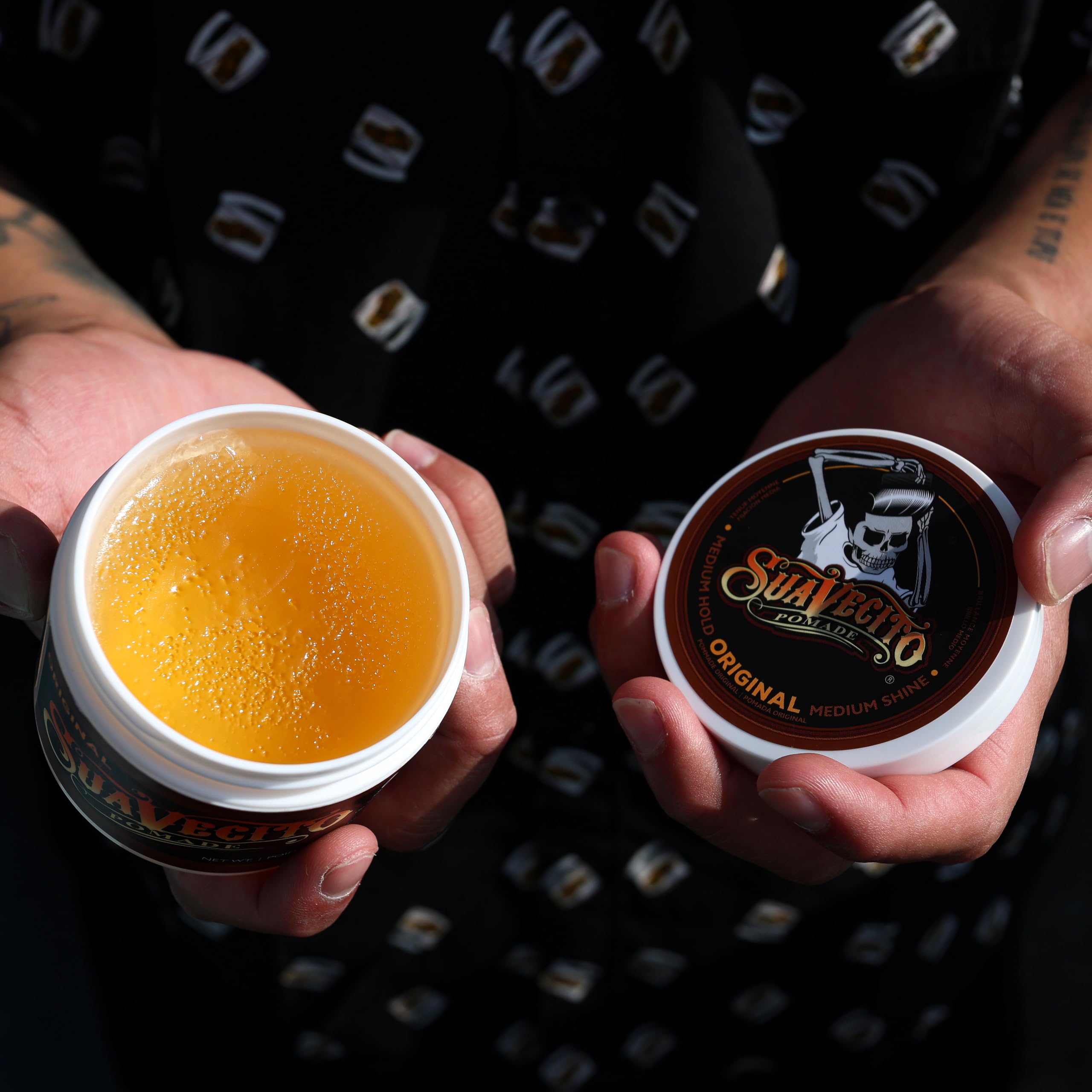 Suavecito Pomade Original Hold, Pomada para el Cabello de Agarre Medio para Hombres, Cera a Base de Agua de Brillo Medio, Fácil de Lavar, Agarre Duradero para Todo Tipo de Peinados, 4oz/113g