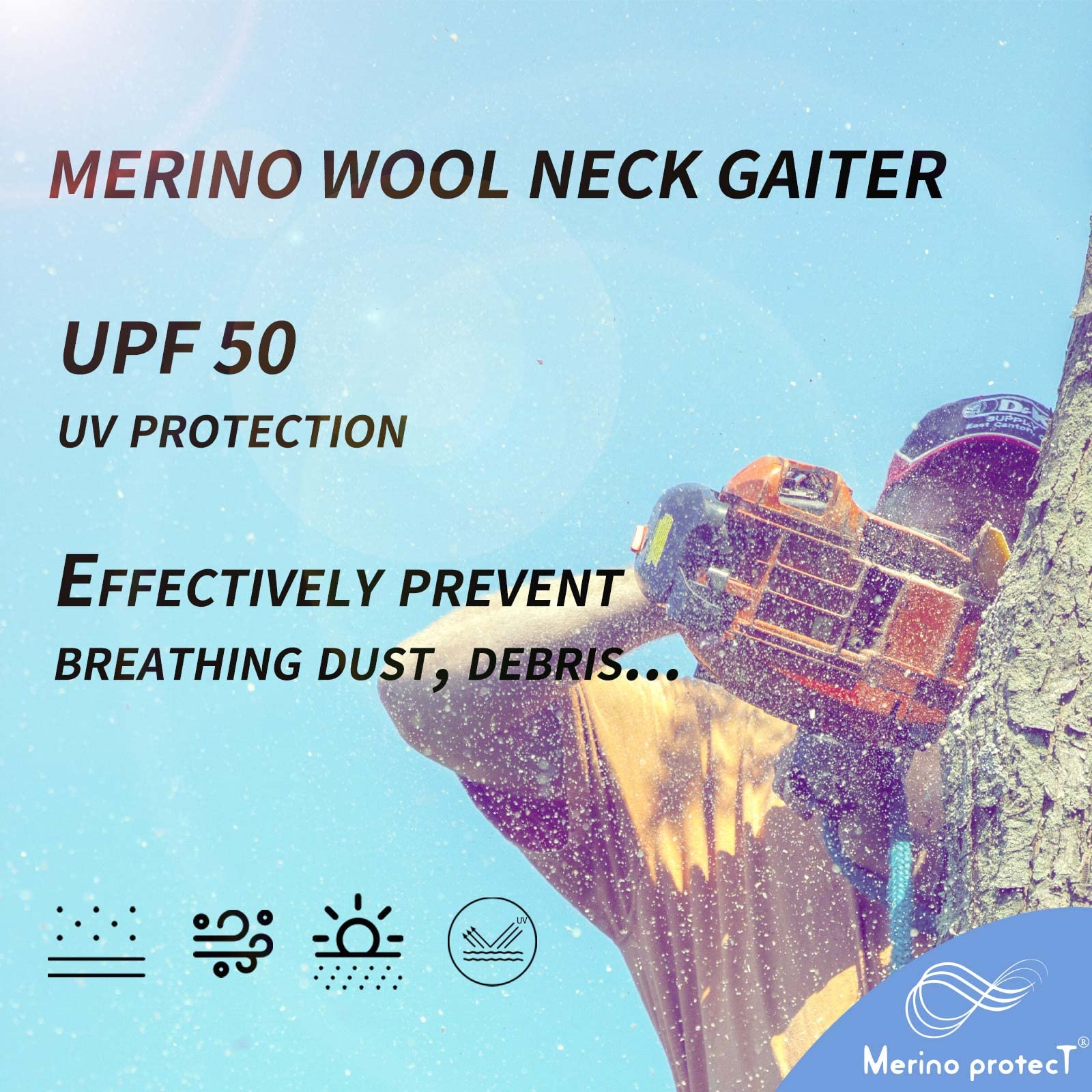 Merino Protect 100% Wełna Merino Męska Damska Ciepła Oddychająca Szalik Lekka Opaska Na Głowę Odpowiednia Do Motocykli Trekkingu Polowania