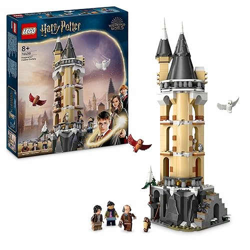 LEGO Harry Potter Guferia del Castello di Hogwarts, Gioco per Bambini e Bambine da 8 Anni in su con 3 Minifigure e 5 Gufi Giocattolo, Idea Regalo dal Wizarding World, Set Modulare 76430