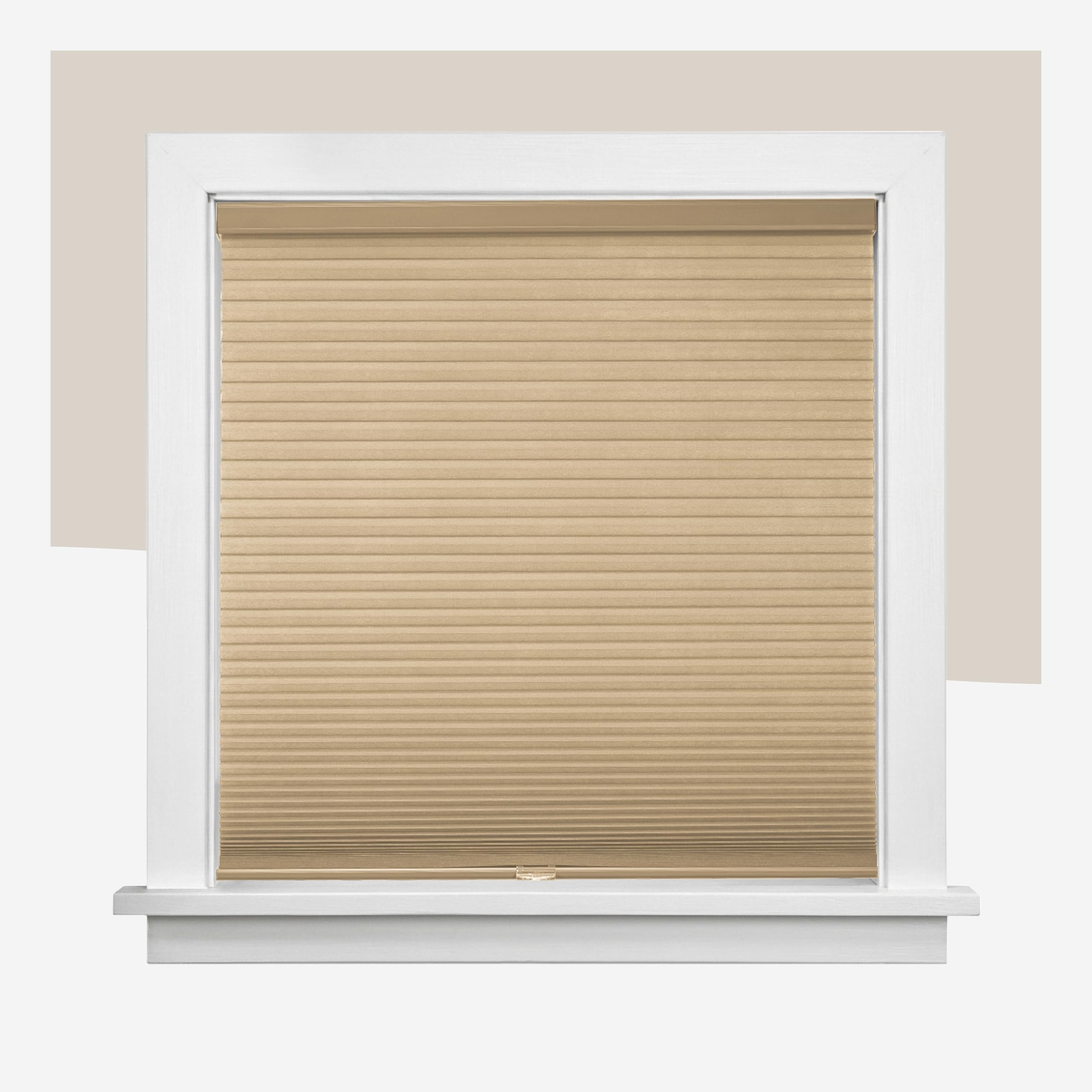 Chicology Privacy Single Cell Window Blind, Polyester Metal Plastic, Morning Croissant, 2" W x 24" H