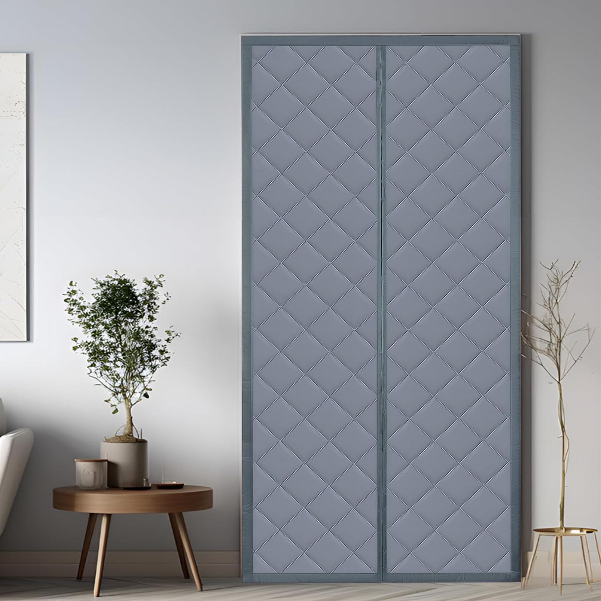 Rideau de porte magnétique thermique pour stopper le froid et isoler les ouvertures en hiver