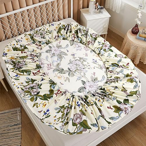 Miniatura 4 de FADFAY - Juego de sábanas de 100% algodón percal, 600 hilos, sábana bajera con esquinas profundas de 17.5 pulgadas, hipoalergénicas, Individual,