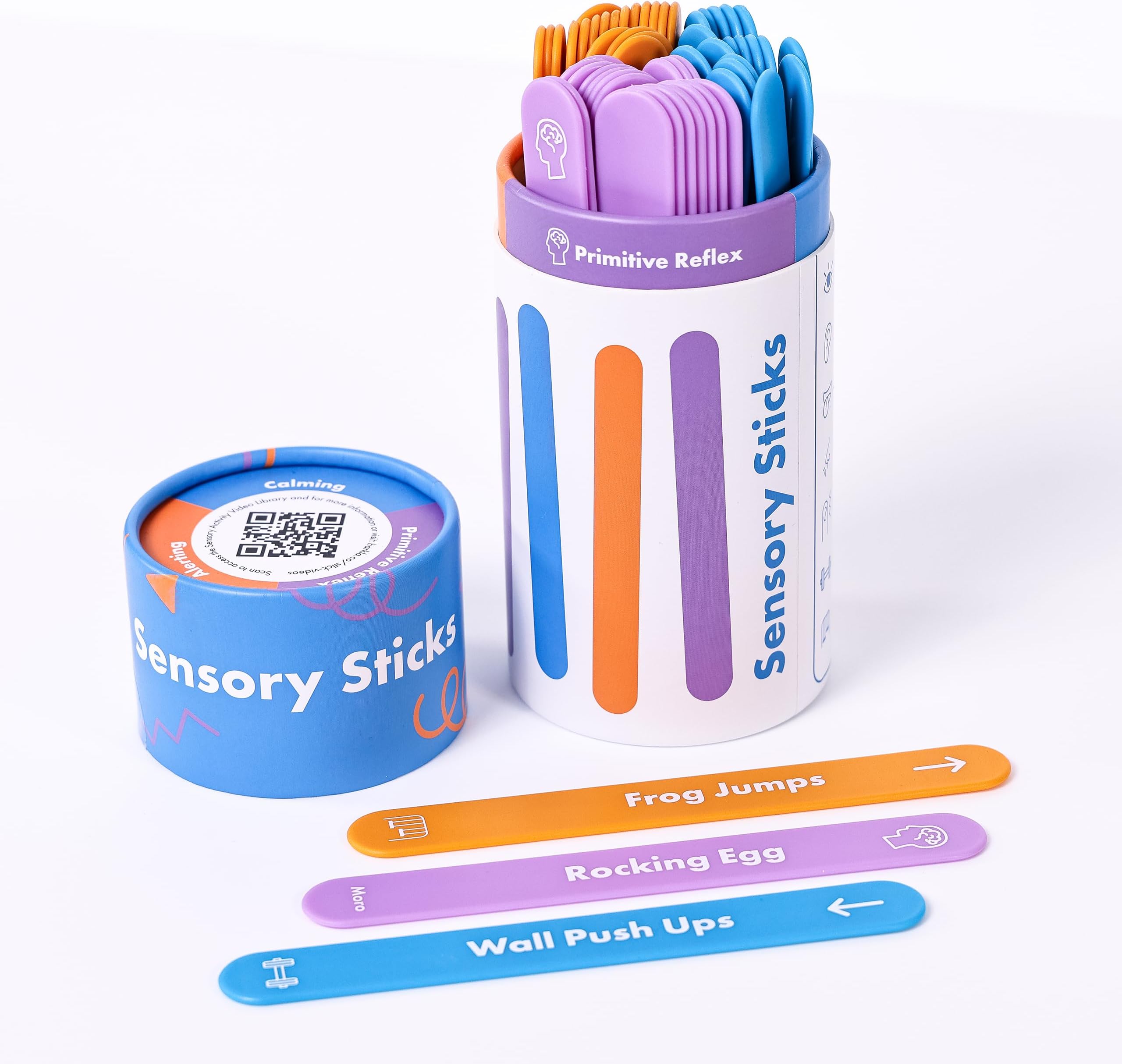 Sensory Sticks – 60 Sensory Activities to Help Kids Relax and Refocus | Easy-to-Use Brain Break Kit | Science Backed - Occupational Therapist Approved