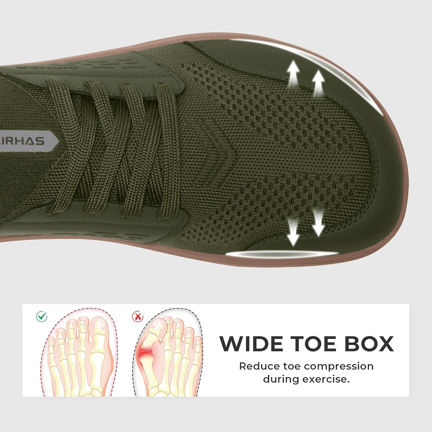 Mens Barefoot Shoes with Wide Toe Box Gym Workout Sneakers for Men Zero Drop Cross Training Shoes - Image 3