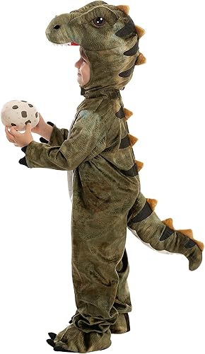 Miniatura 3 de Spooktacular Creations - Disfraz realista de T-rex, enterizo de dinosaurio con huevo de juguete para niños y fiesta de disfraces de Halloween