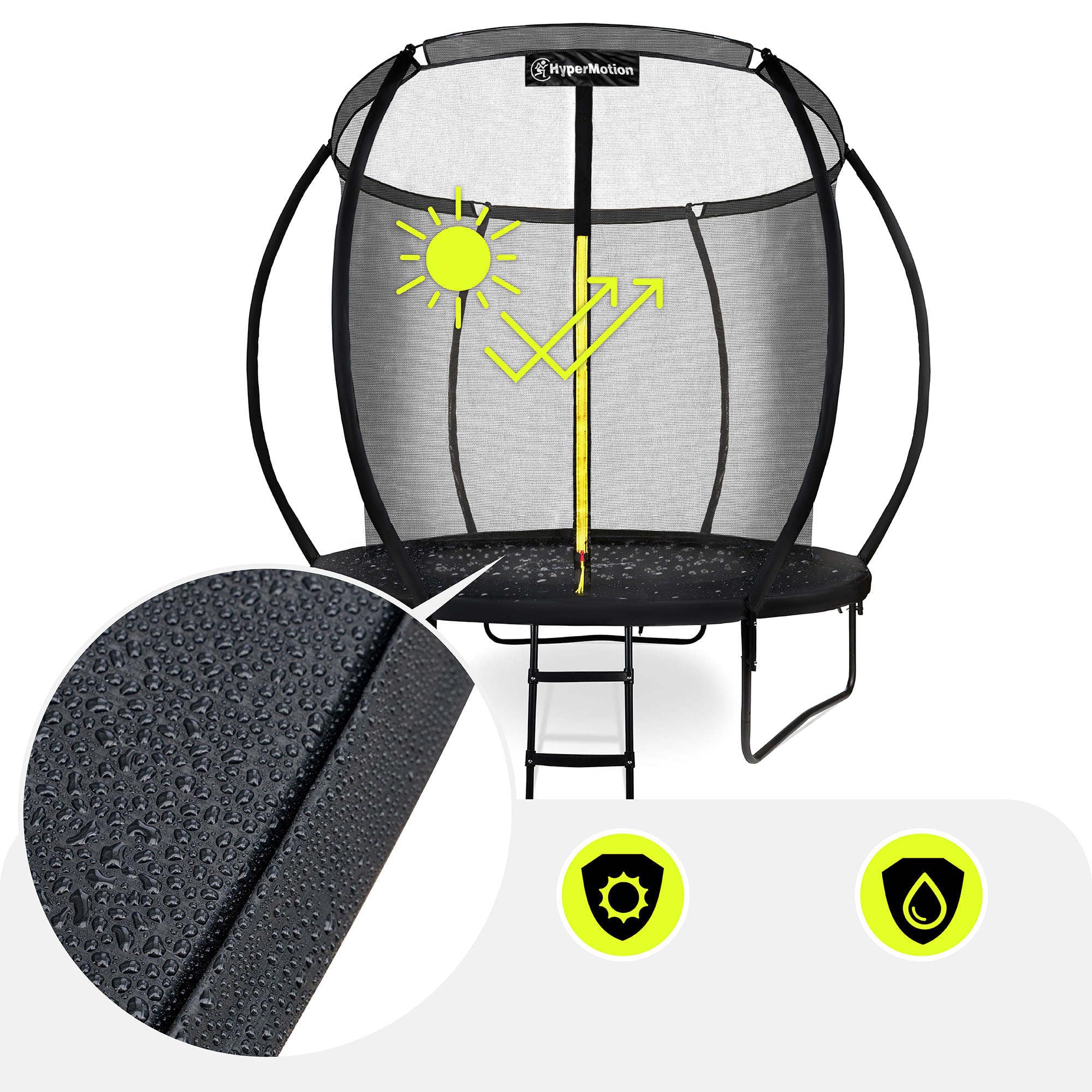 Hypermotion Cama Elastica Niños Exterior - Trampolín de Jardín 244/305/366/430/487 cm Trampolines para Niños con Red de Seguridad - De Secado rápido y Resistente al Agua – Rebote excelente