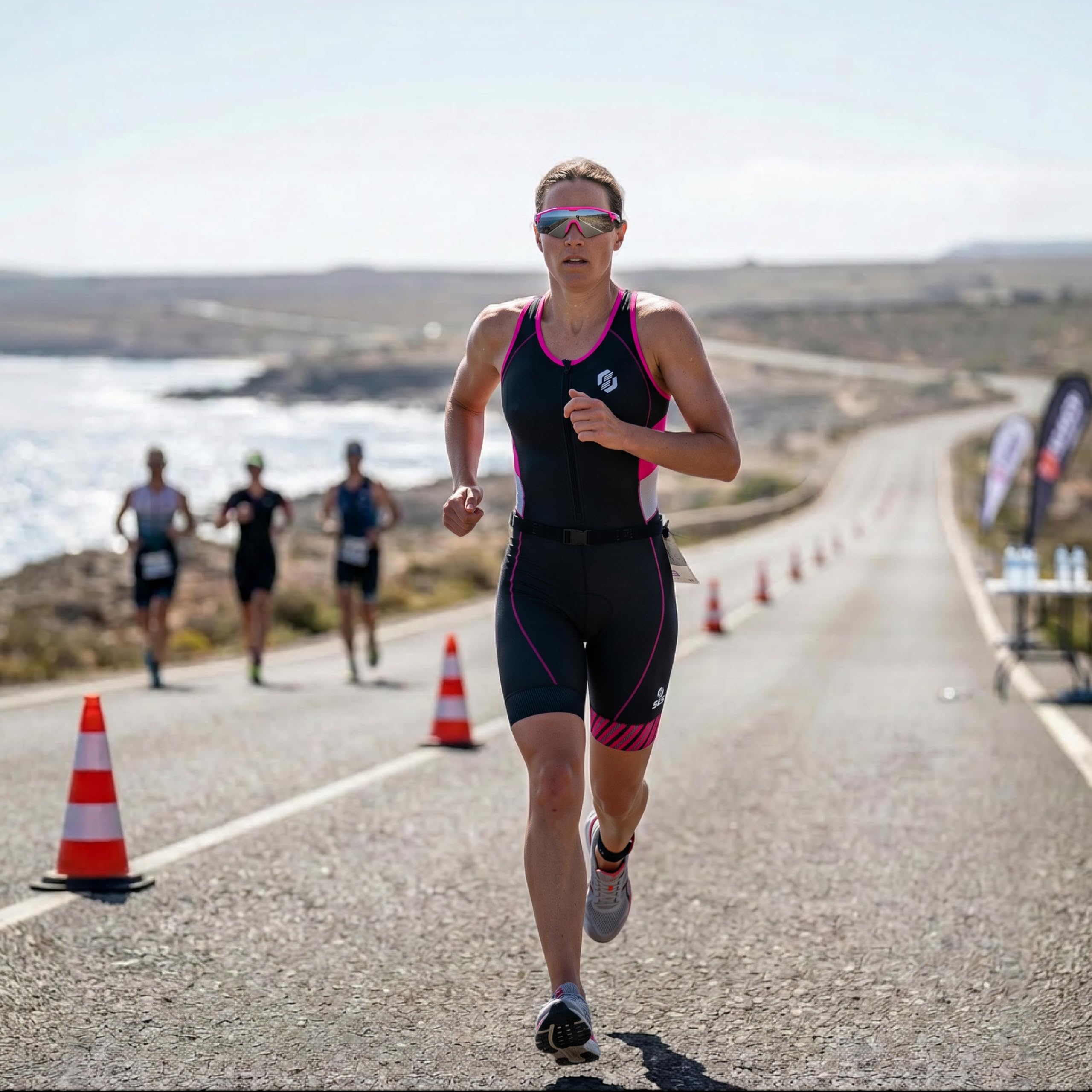 SLS3 Traje de triatlón para Mujer | Traje de triatlón | Trisuit | Triatlón de una Pieza | Traje de baño FX 2.0