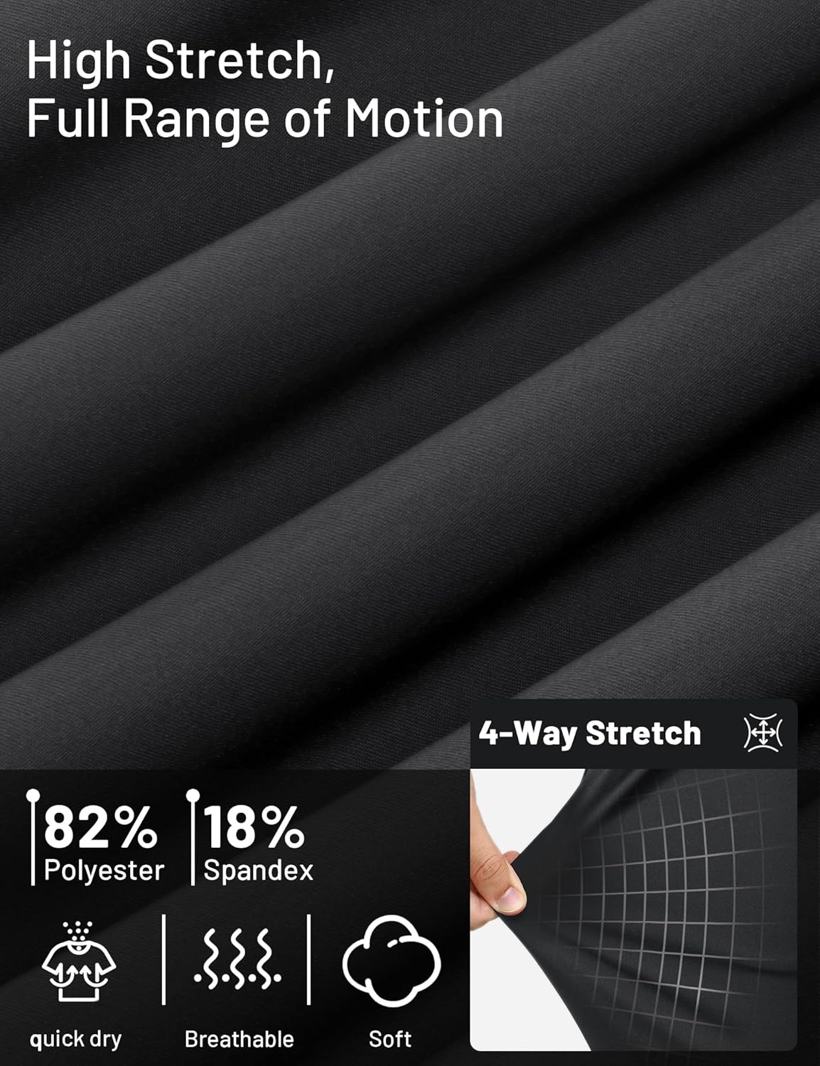 MIER Mens Athletic Sweatpants for Workout Gym Running Jogging Active Lightweight Track Sweat Pants, 3 Zipper Pockets Bottoms - Image 4