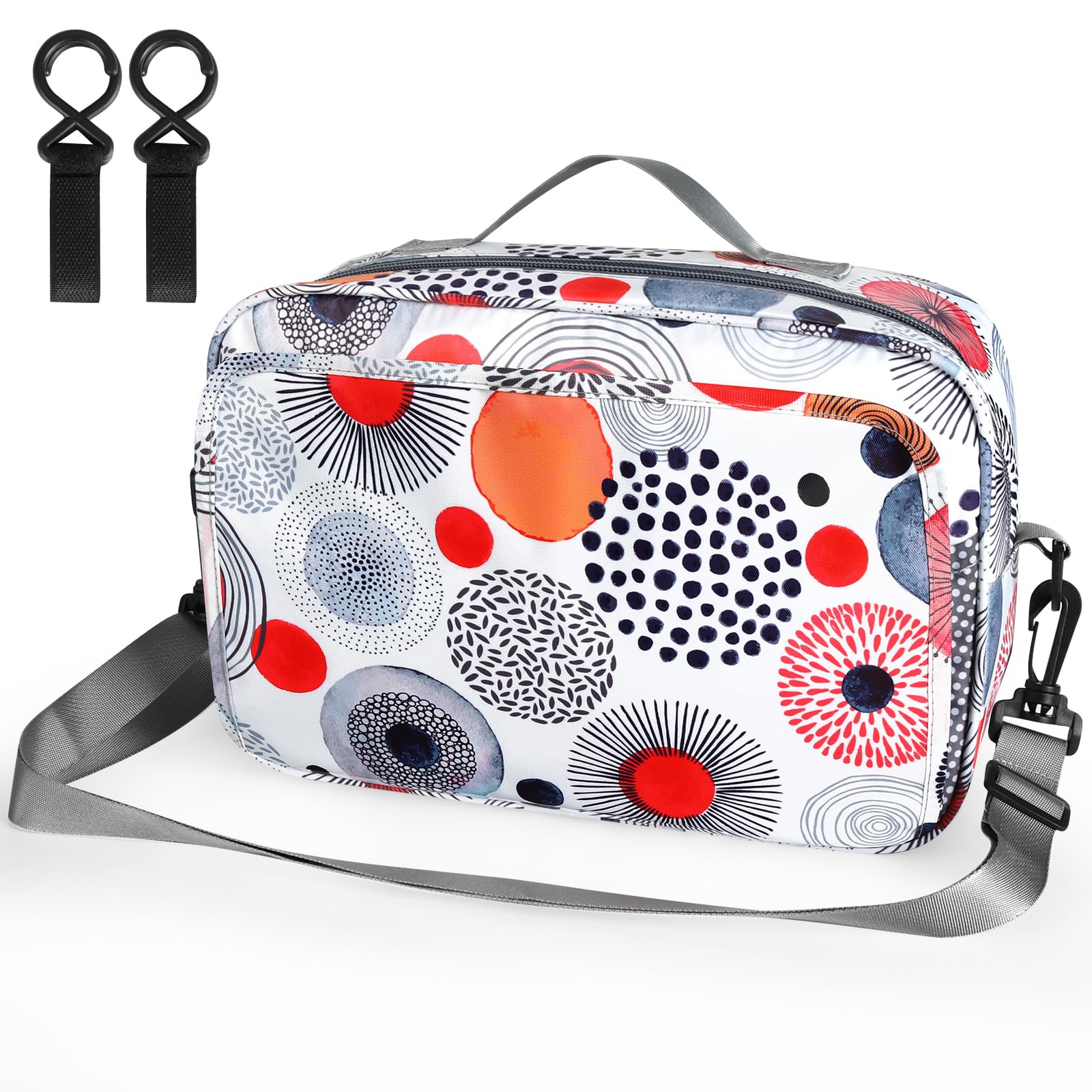 Accmor Organiseur universel pour poussette avec poche isotherme pour porte-gobelet, double usage, grande capacité, accessoires pour poussettes Uppababy, Doona, Nuna