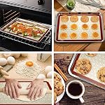 Wildone Feuille de cuisson avec ensemble de tapis en silicone, poêle à biscuits en acier inoxydable avec tapis de cuisson, taille 16 x 12 x 1 Ench, ensemble de 4-2 feuilles + 2 Mats