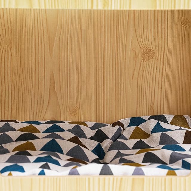 Foto 5 de 8 de Casa para gatos de madera, con 2 cojines blandos, cueva para gatos, 55 x 40 x 44 cm