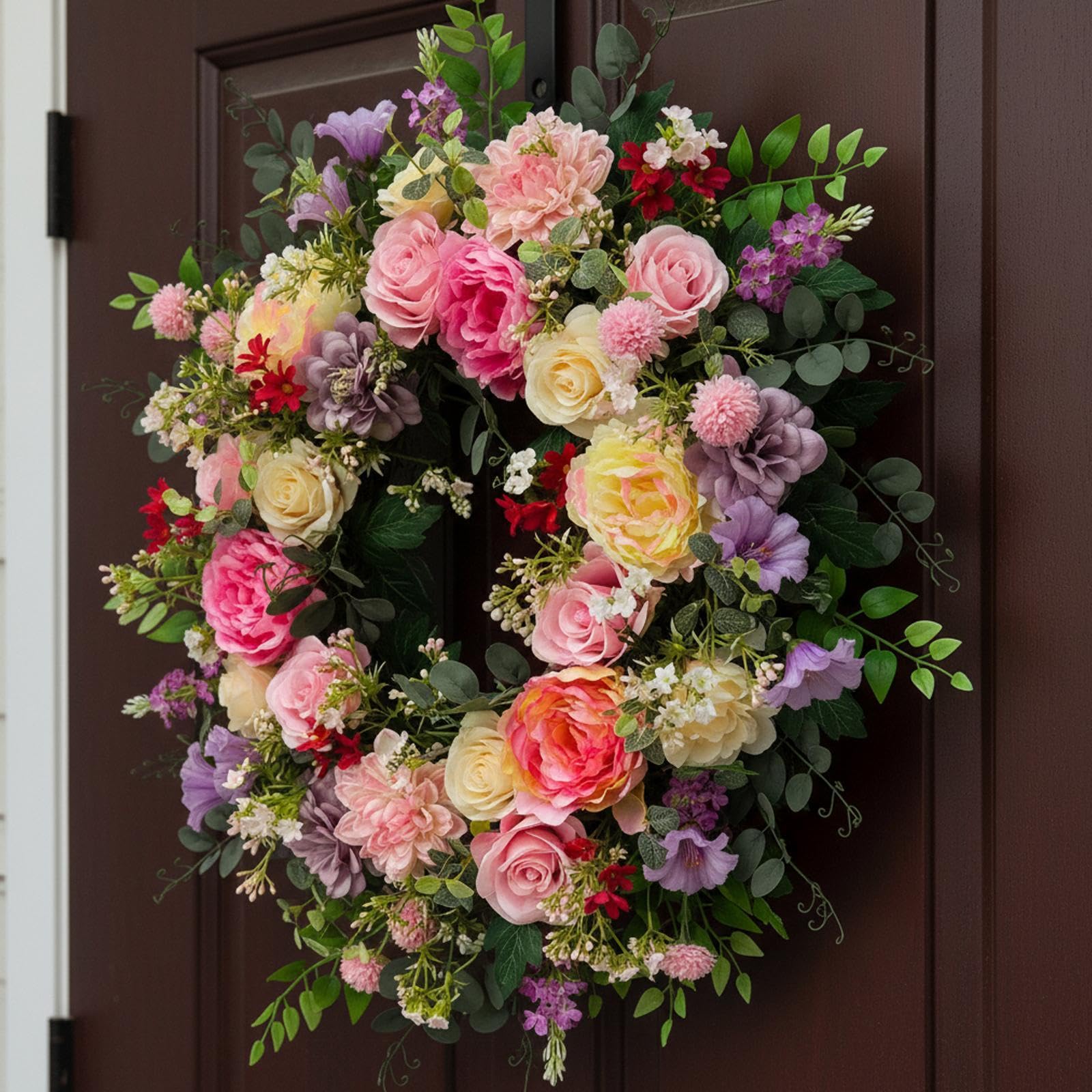 Künstlicher Türkranz, hängender Blumenkranz für Hochzeiten