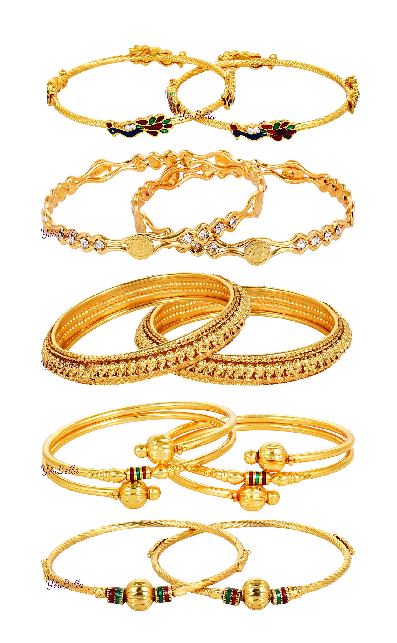 YouBella Bangles for Women Stylish Traditional Bangles Combo for Women and Girls (2.8) (B07LBKJBBX) Amazon Price History, Amazon Price Tracker