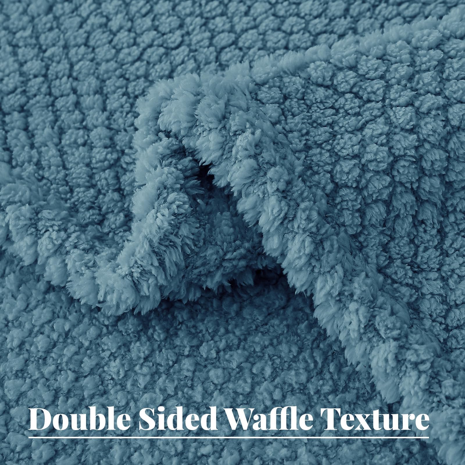 Whale Flotilla Coperta Plaid Pile in Flanella, Coperta Morbida e Calda per Divano Letto Singolo e Matrimoniale, 150 x 200 cm, Blu Ardesia