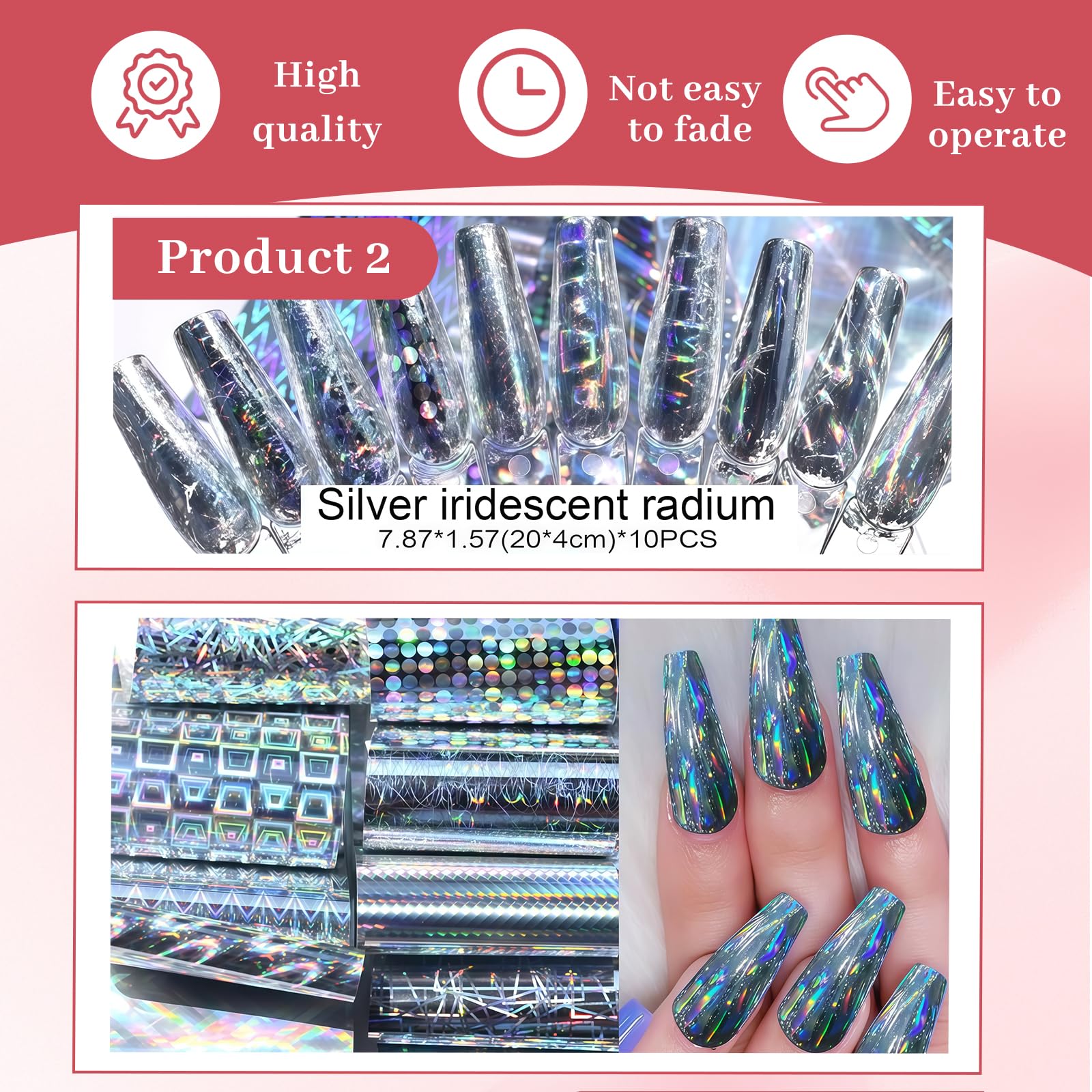 Stickers, 60 piezas plantillas de uñas y lámina de transferencia para uñas, plantillas de estampado con diseños variados Nail Art Pen