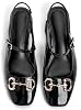 Zapatos Mary Janes Slingback para Mujer, Pumps de Punta Cuadrada con Tacón Grueso Bajo y Correa en el Tobillo con Hebilla, Casuales para Fiesta y Elegantes 1