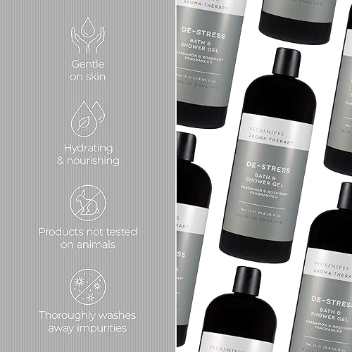 Miniatura 4 de Pecksniff's Aroma:Gel de ducha terapéutico para desestresar – Lujoso limpiador hidratante de baño y cuerpo, botella de 33.8 fl oz/33.8 fl oz