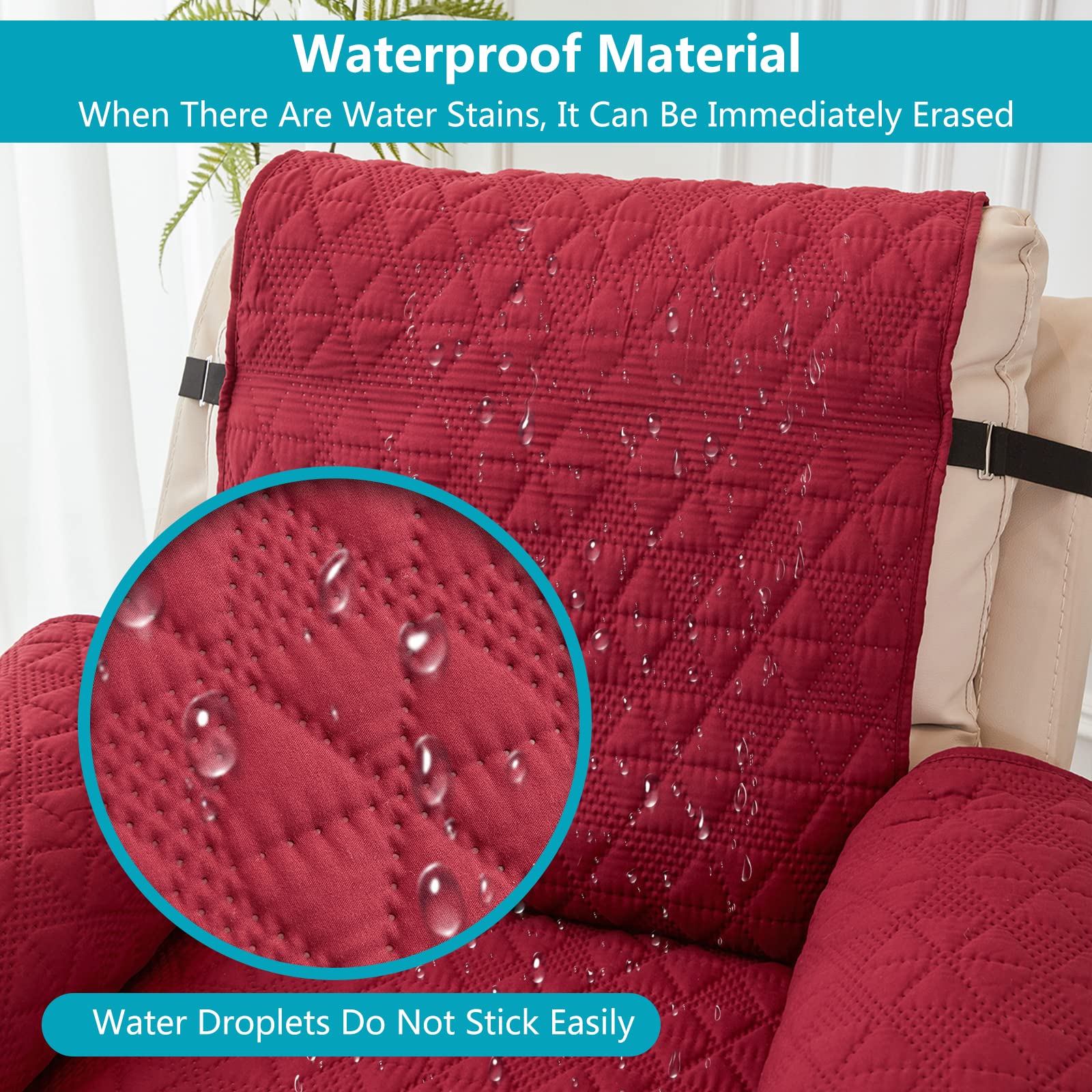 Copripoltrona Trapuntato Universale - Copertura Salvadivano Antiscivolo Reversibile, Colore Caffè Chiaro - Foto 4