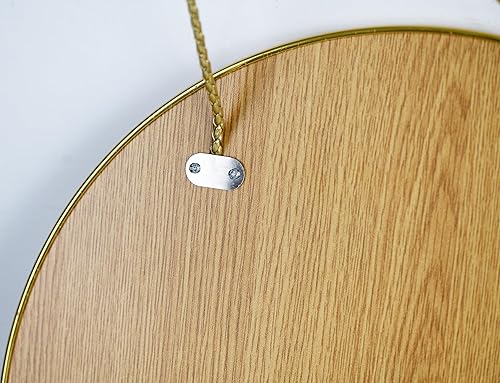 Miniatura 8 de YCHMI - Espejo redondo pequeño para colgar en la pared, espejo de baño, espejo dorado de 11.8 pulgadas