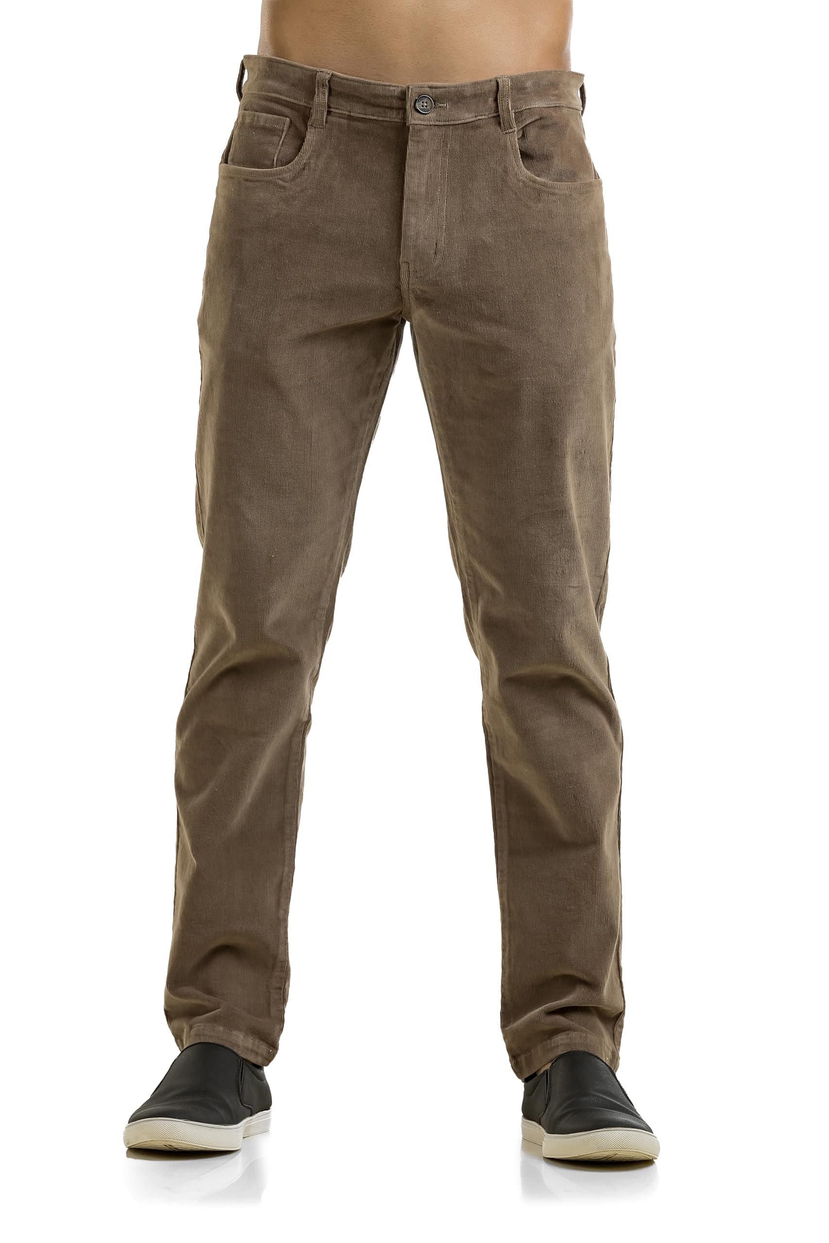 belano Men Slim Fit Stone Colour Corduroy Jeans Style-picture-48