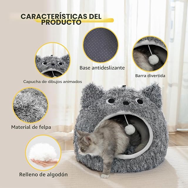 Foto 5 de 7 de CATISM Camas para Gatos, Casa para Gatos Interior Nido de Mascotas