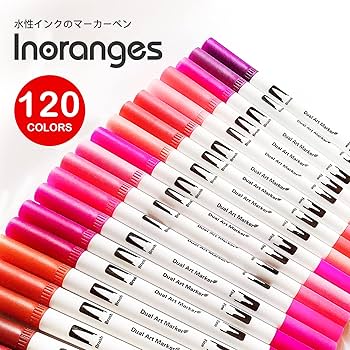 Amazon.co.jp: Inoranges 水性ペン 120色セット カラーペン