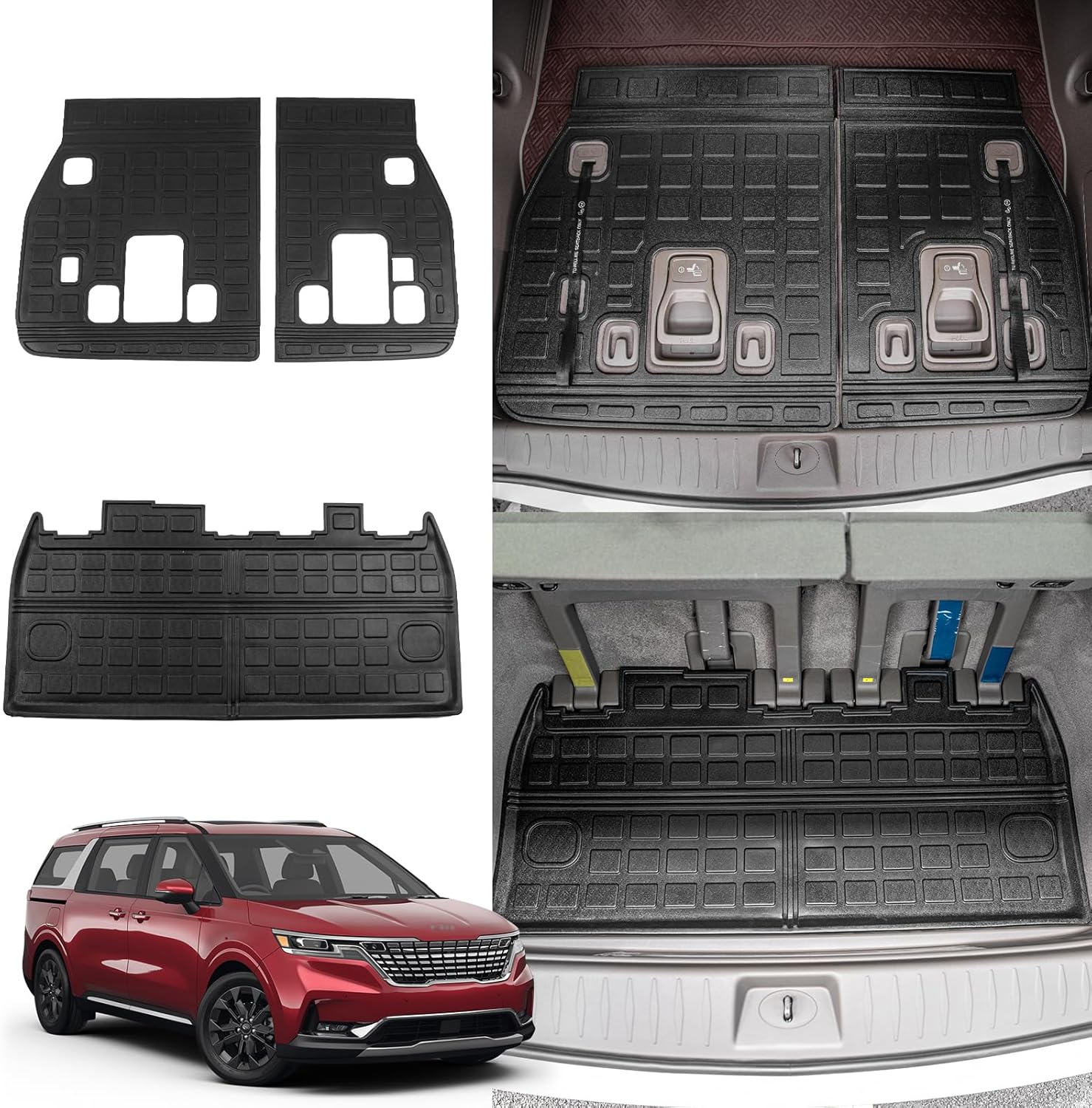 Rongtaod Cargo Mat Compatible with 2022 2023 2024 KIA Carnival Cargo Mat Trunk Mats