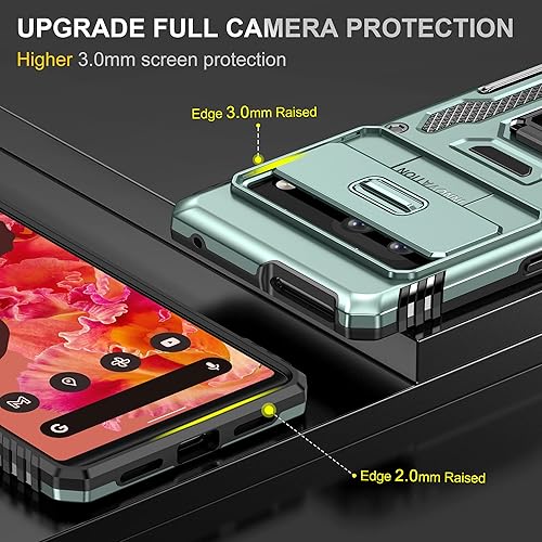 Miniatura 10 de Funda para Pixel 7 con protector de pantalla HD 2 unidades Funda de teléfono a prueba de golpes de grado militar que pasa la prueba de caída de 16