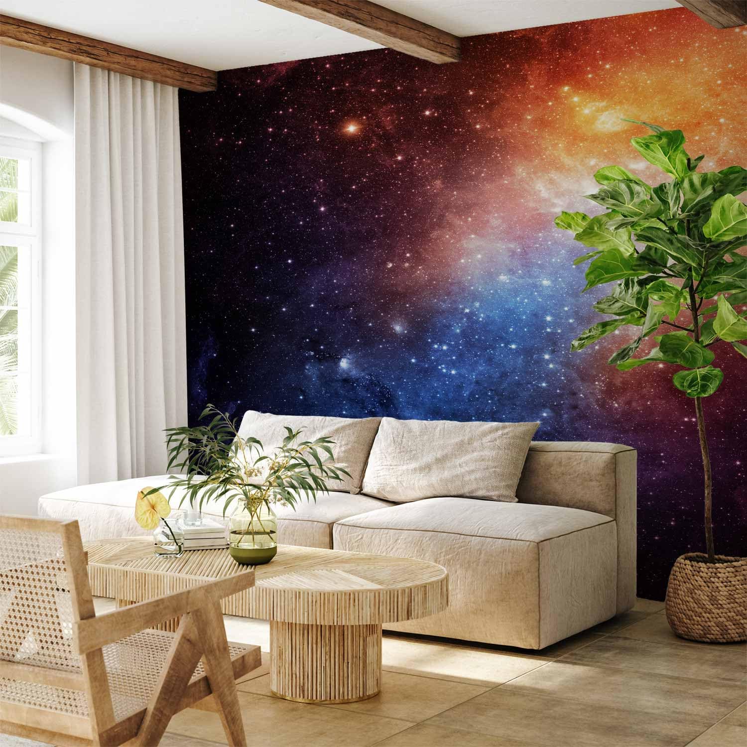 murando - Fototapete Vlies Galaxy, 500x350 cm, Schlafzimmer, Wohnzimmer | Full HD Druck, 3D-Effekt, lichtbeständige Farben, ideal fürs Wohn- oder Schlafzimmer, schnelle Montage, lichtbeständig, edel