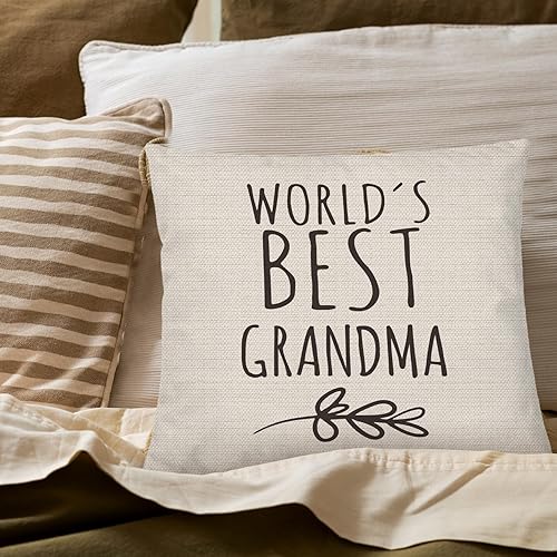 Miniatura 2 de Fundas de almohada de 18 x 18 pulgadas, regalos para la mejor abuela para cumpleaños, día de la madre de parte de nietos, funda de almohada