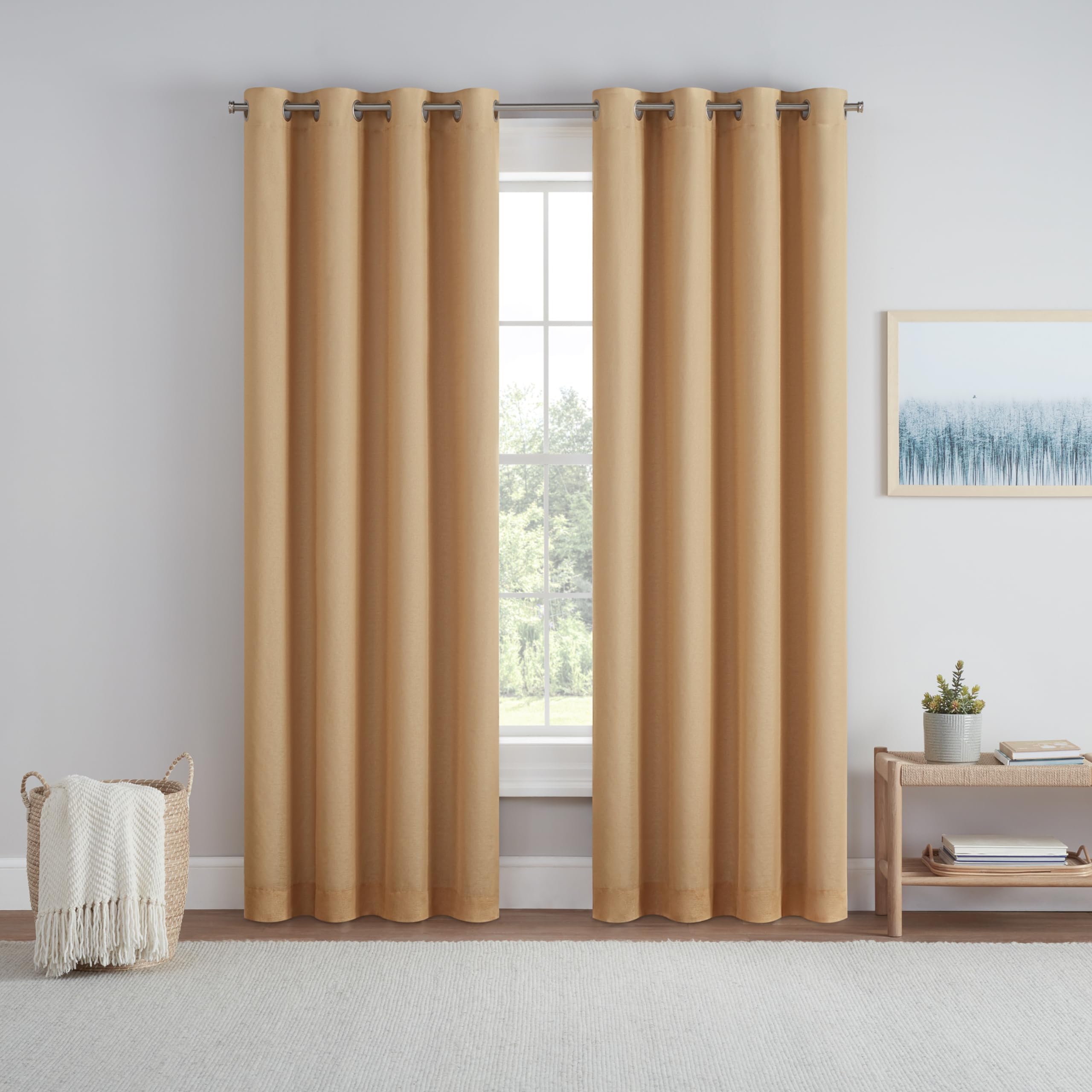 Cortinas de lino Eclipse Dutchess con ojales, elegancia y opacidad premium 8