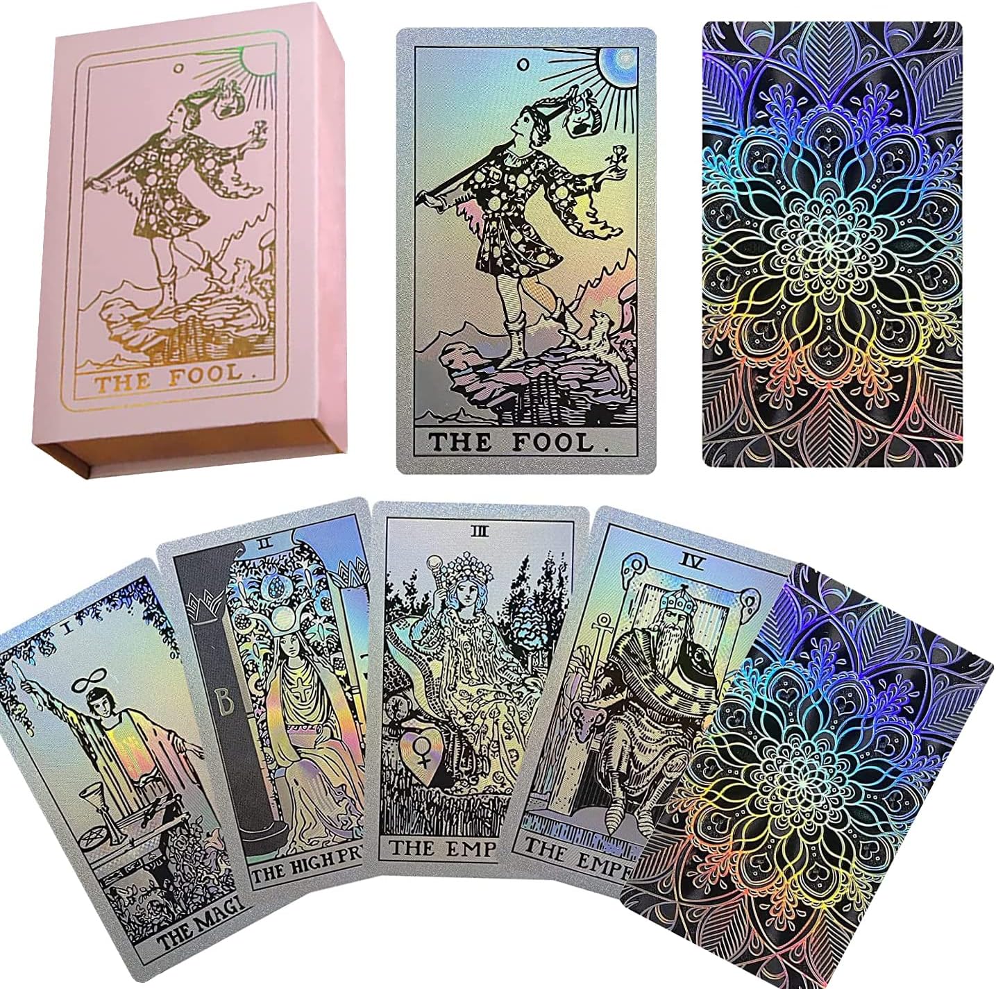 VOVCIG 78 Tarot Card with Guidebook,Tarot Cards for Beginners Tarot Deck Set PVC Waterproof Tarot Cards,Fortune Telling Toys Divination Tool…