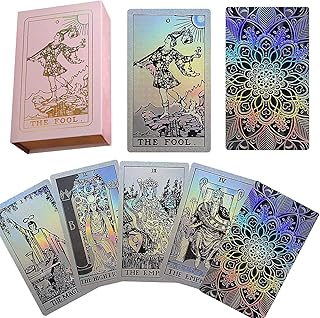 VOVCIG 78 Tarot Card with Guidebook,Tarot Cards for Beginners Tarot Deck Set PVC Waterproof Tarot Cards,Fortune Telling Toys Divination Toolâ€¦
