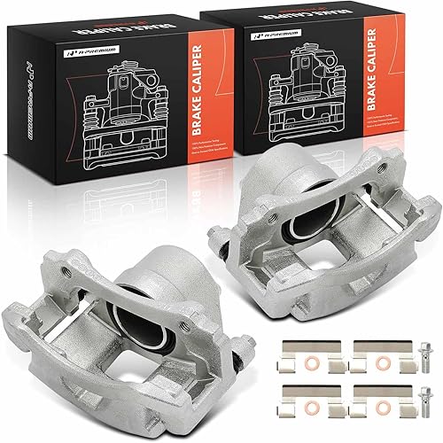 Miniatura 10 de A-Premium Conjunto de pinza de freno de disco con soporte compatible con modelos seleccionados de Buick, Chevy, Olds y Pontiac - Century, LeSabre,
