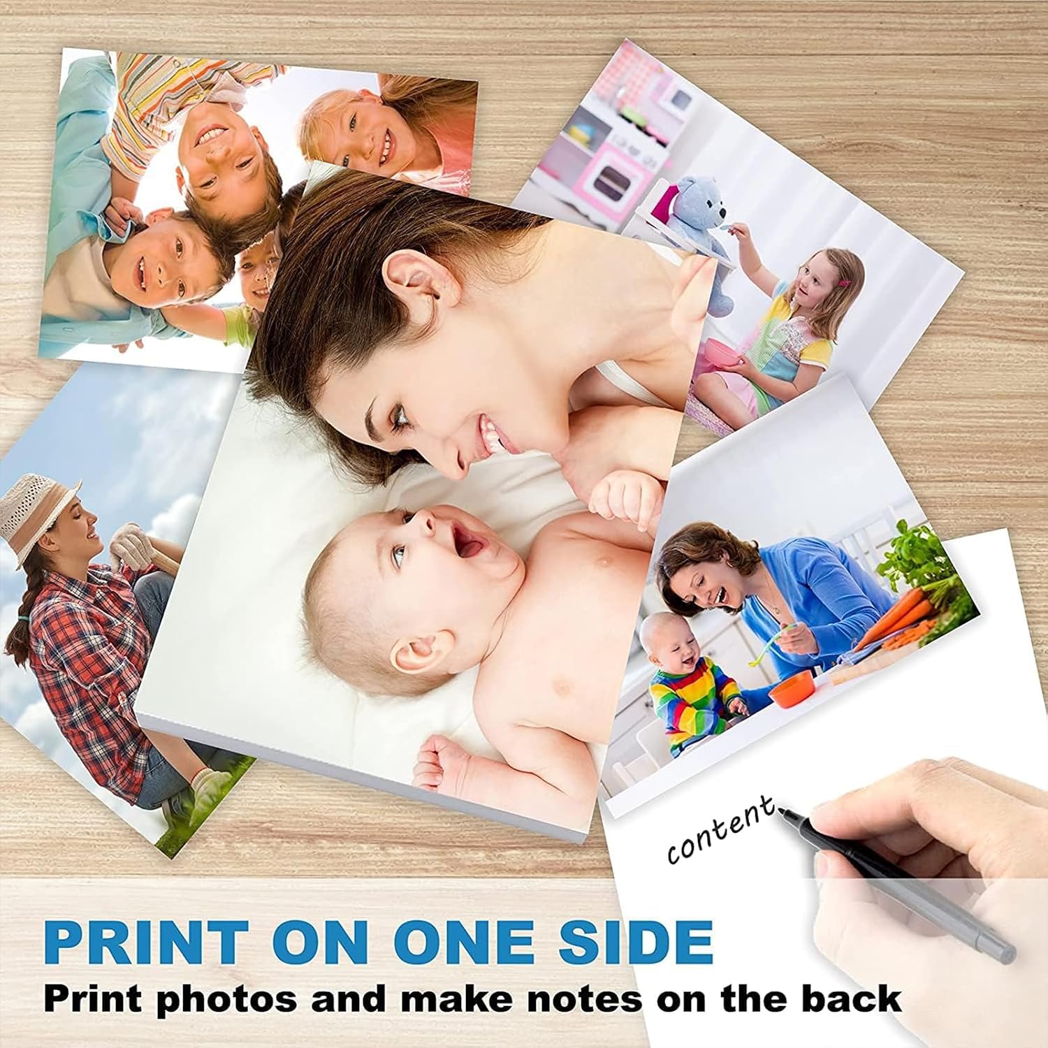 Glossy Inkjet Photo Paper 200 Sheets 8.5x11 Inches 48lb Professional Photographic Paper Compatible with Dye Ink Printer 180GSM Instant Dry
