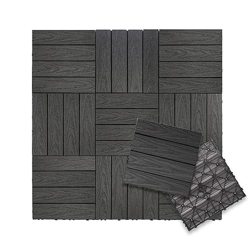 Vista 23 de NewTechWood UltraShield Naturale - Azulejo compuesto para exteriores (1 pie x 1 pie), color rosa de Seúl (10 pies cuadrados por caja)