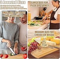 Vista 19 de Patelai 12 Pack Large Cutting Boards Bulk Wooden Kitchen Chopping Boards for Crafts DIY Wedding Housewarming Gift(Walnut Wood,12 x 16 Inch)