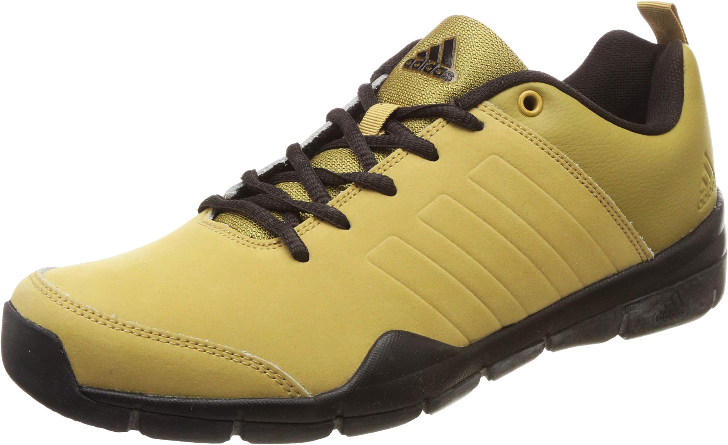 Adidas Men's Adachi Lea Brown and Dark Brown Leather Casual Sneakers - 8 UK