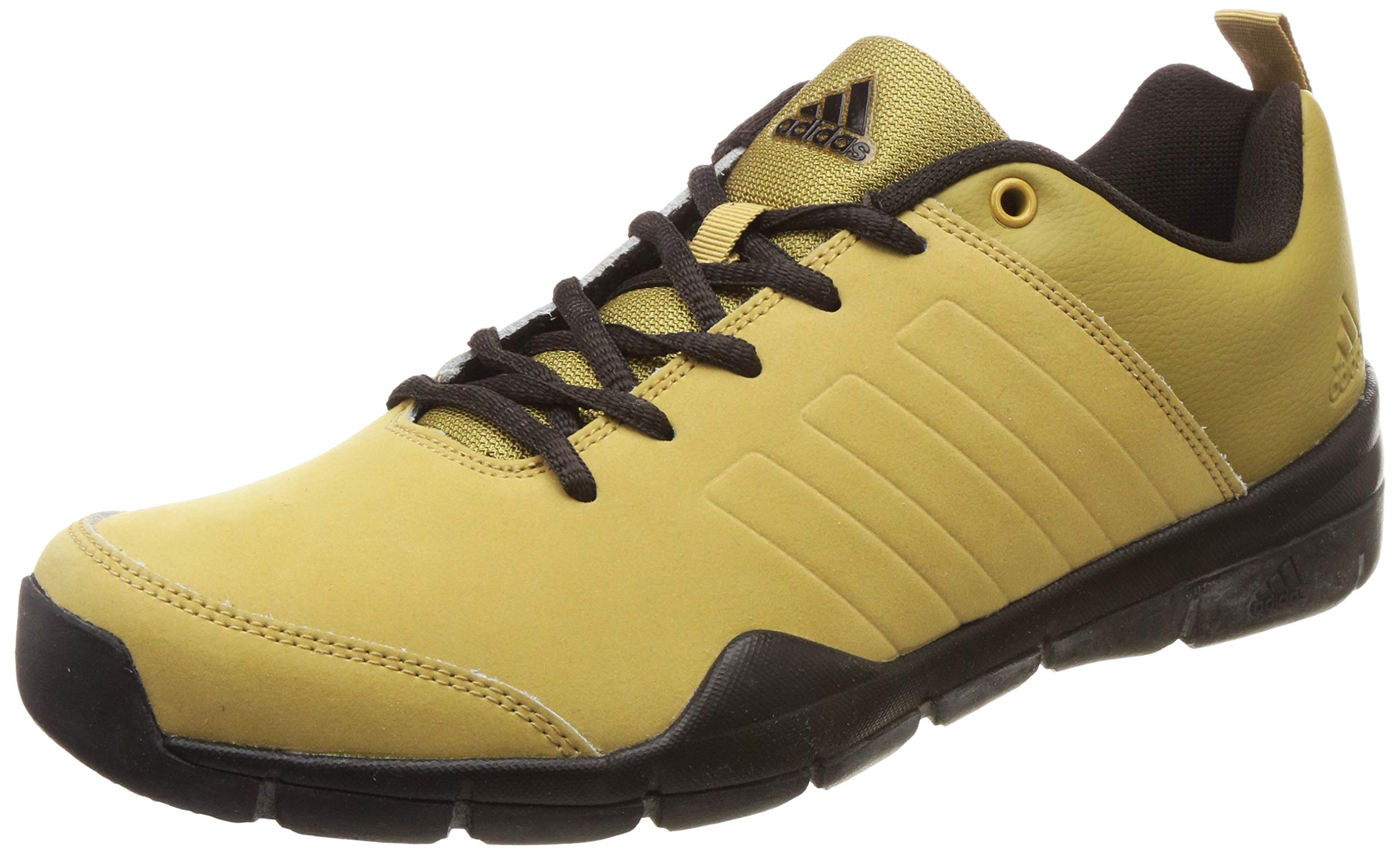 Adidas Men's Adachi Lea Brown and Dark Brown Leather Casual Sneakers - 8 UK