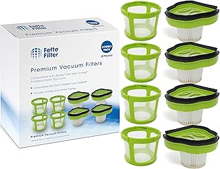 Fette Filter - Vacuum Filter Compatible with Bissell Pet Hair Eraser Hand Vac. Compare to Part # 1608653 & 1608654, 160-8653 & 160-8654 (Pack of 4)
