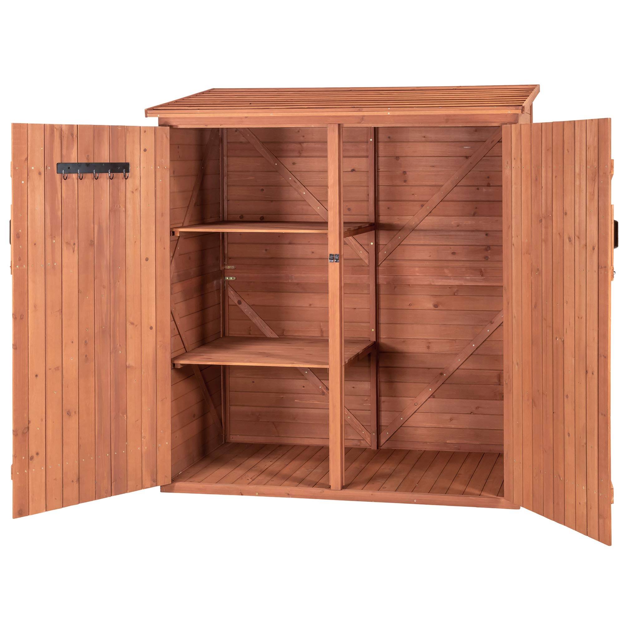 Leisure Season MSS6602 Medium Storage Shed Brown Outdoor Garden