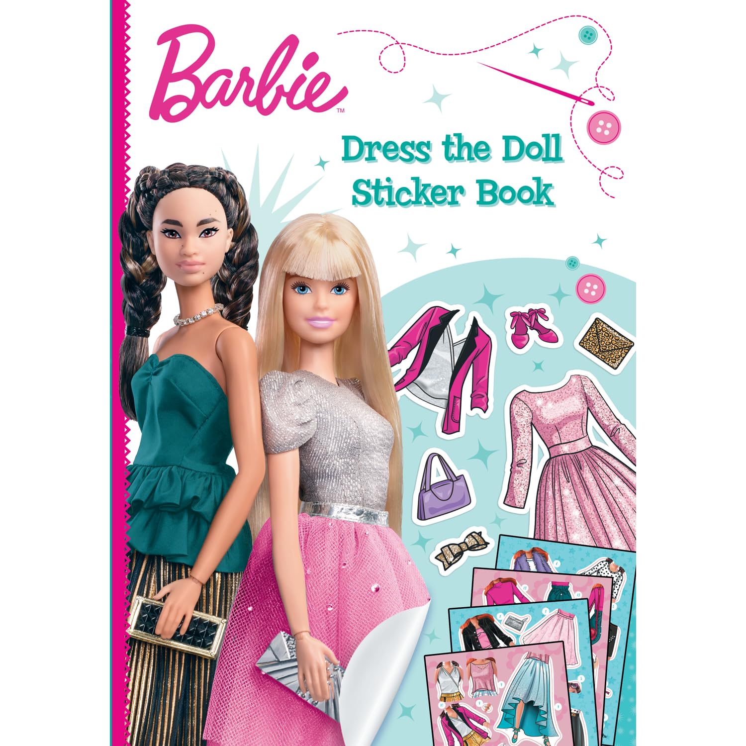 Quickdraw White Dress The Doll Sticker Activity Book For Kids Create Stylish Themed Party Outfits With Accessories