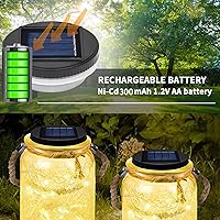 Vista 3 de Paquete de 3 luces solares para tarros de masón, 3.15 pulgadas de silicona con borde impermeable, piezas de luz solar de repuesto de color blanco