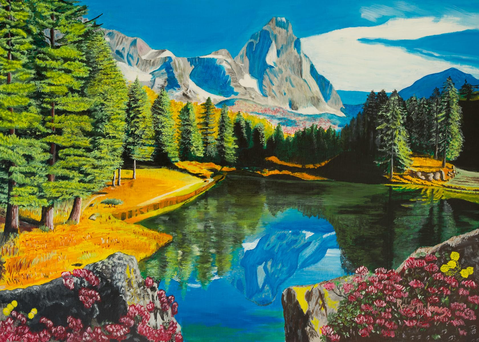Ravensburger Rocky Mountain Reflections 300 Large Format Jigsaw Puzzle for Adults - 12000873 - Easy to See & Easy to Hold Large Pieces Fit Together Perfectly