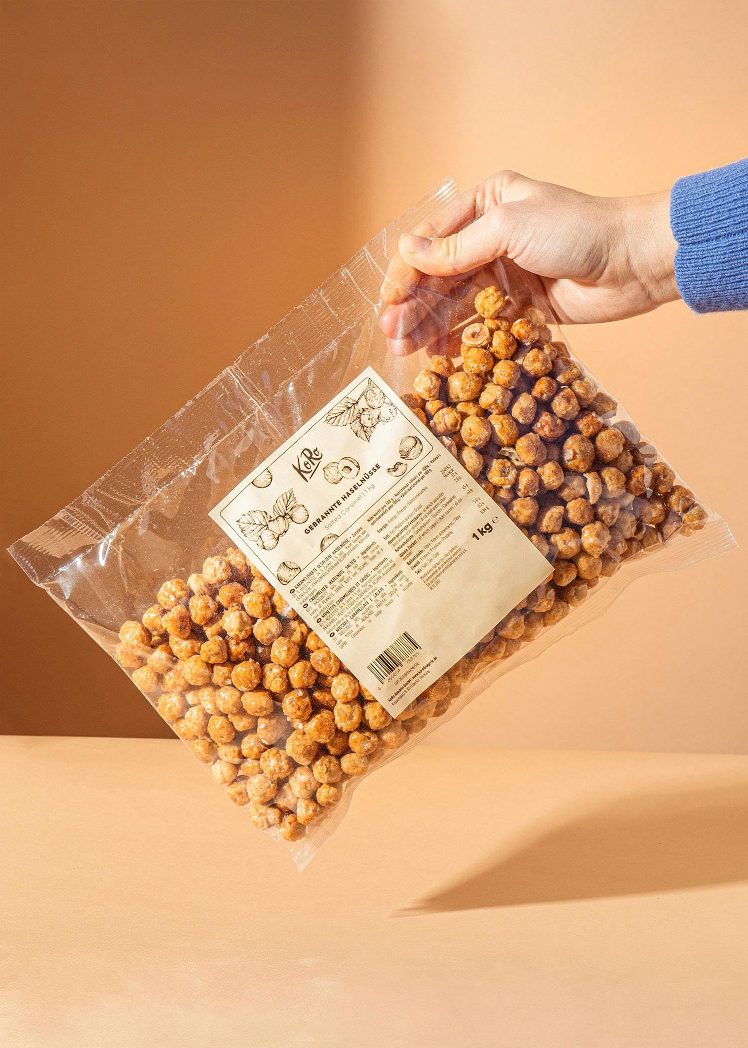 KoRo - Nocciole tostate al caramello salato | 1 kg