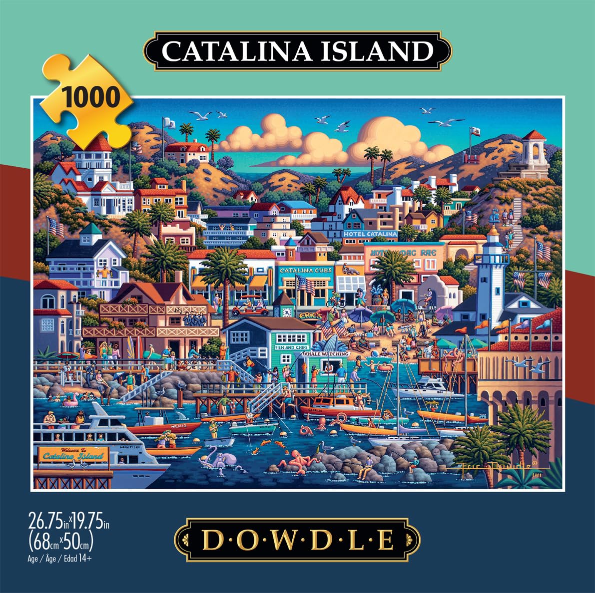Buffalo Games - Dowdle - Catalina Island - Puzzle da 1000 pezzi per adulti impegnativo puzzle perfetto per serate di gioco - Dimensioni finito 26,75 x 19,75