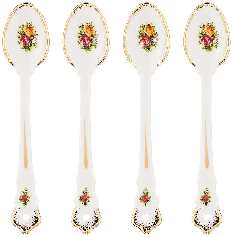 Old Country Roses スプーンセット Amazon.com | Royal Albert Old Country Roses Spoon Set of 4