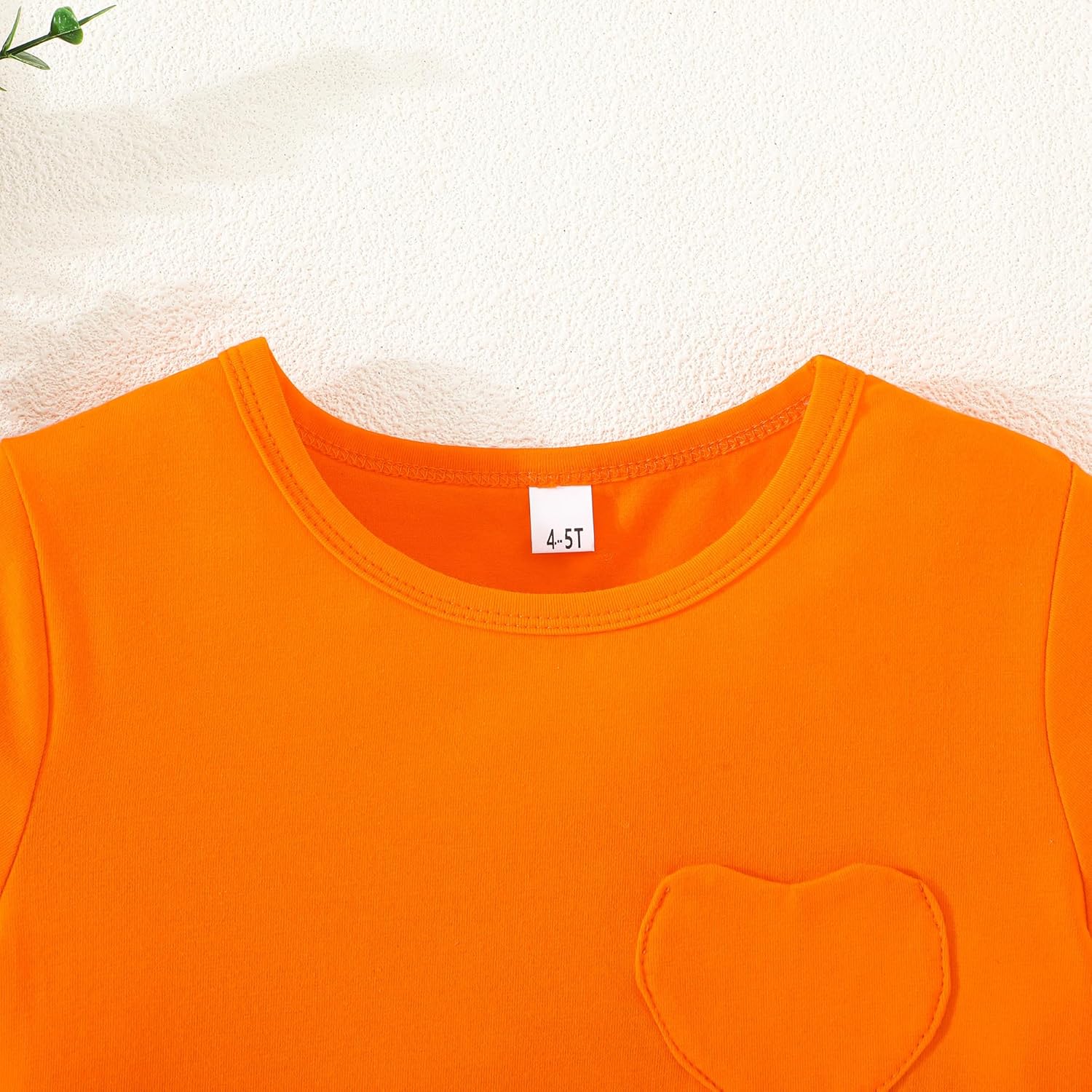 1-14Y Toddler Girls Shirt Baby Girl Blouse Solid Color Short Sleeve Heart Pocket T-Shirt Casual Cotton Tee Plain Top - Image 5